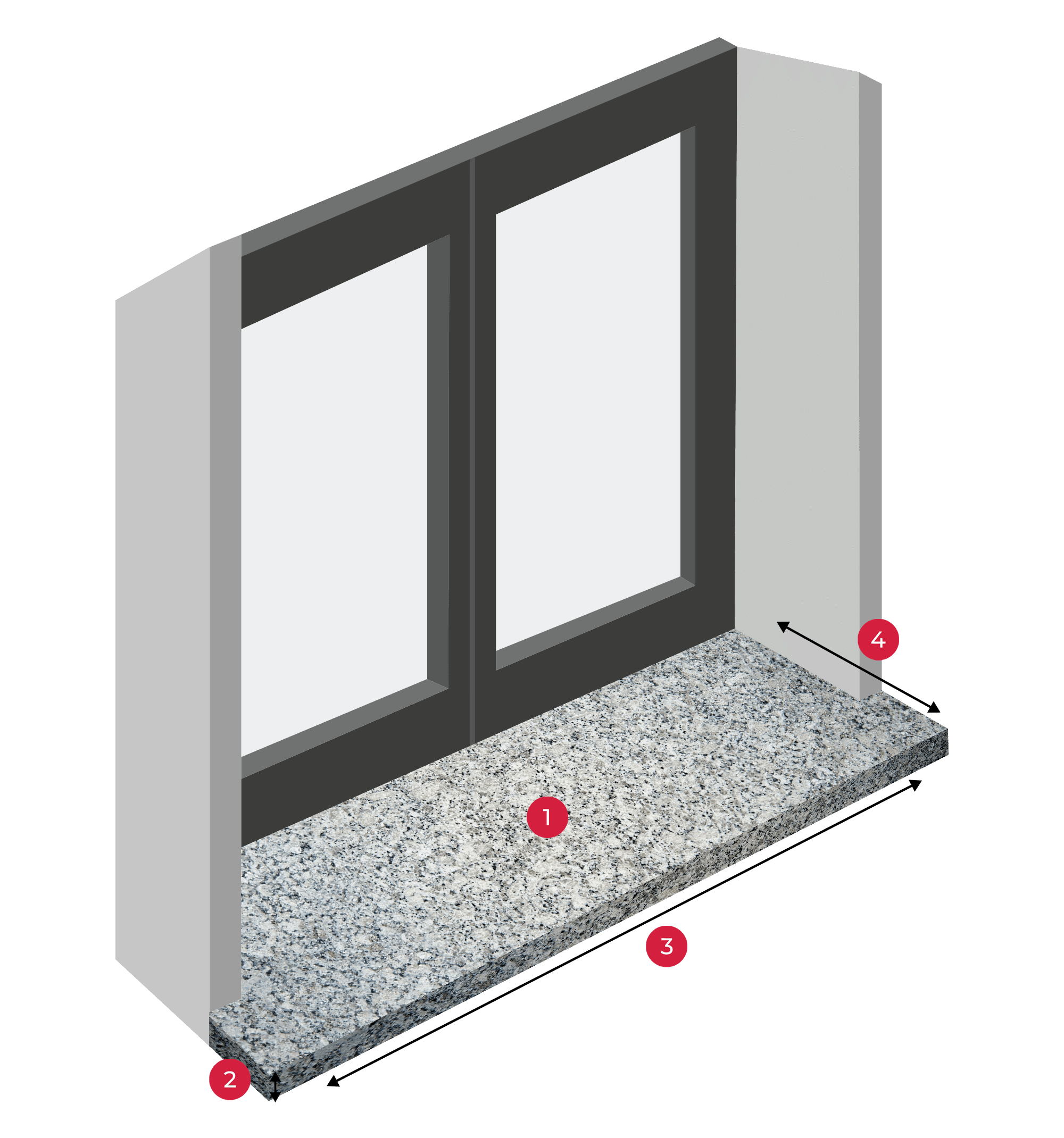 Mountain Pink gránit - kőpárkány - Image 2